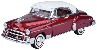 1950 Chevrolet "Bel Air" in Metallic Red Die-cast Collectible - Texas Time Gifts and Fine Art