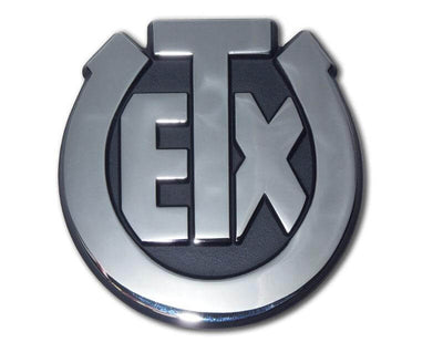 "Texas Exes" Chrome Car Emblem - Texas Time Gifts and Fine Art