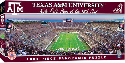 "Texas A&M University (Kyle Field) Panoramic Jigsaw Puzzle - Texas Time Gifts and Fine Art