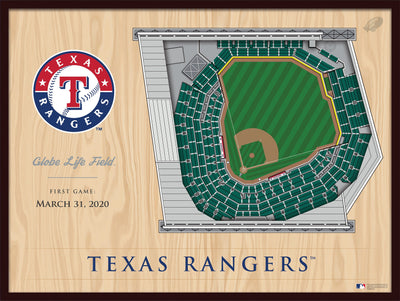 Texas Rangers—Globe Life Field 25-Layer "StadiumViews" 3D Wall Art - Texas Time Gifts and Fine Art