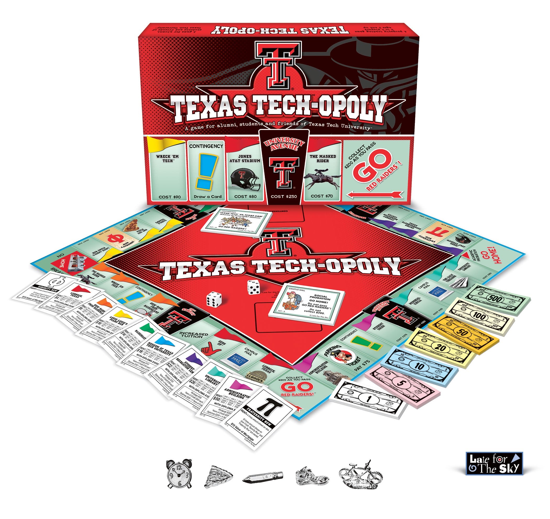 Texas Tech Red Raiders—Jones AT&T Stadium 25-Layer StadiumViews Lighted  3D End Table