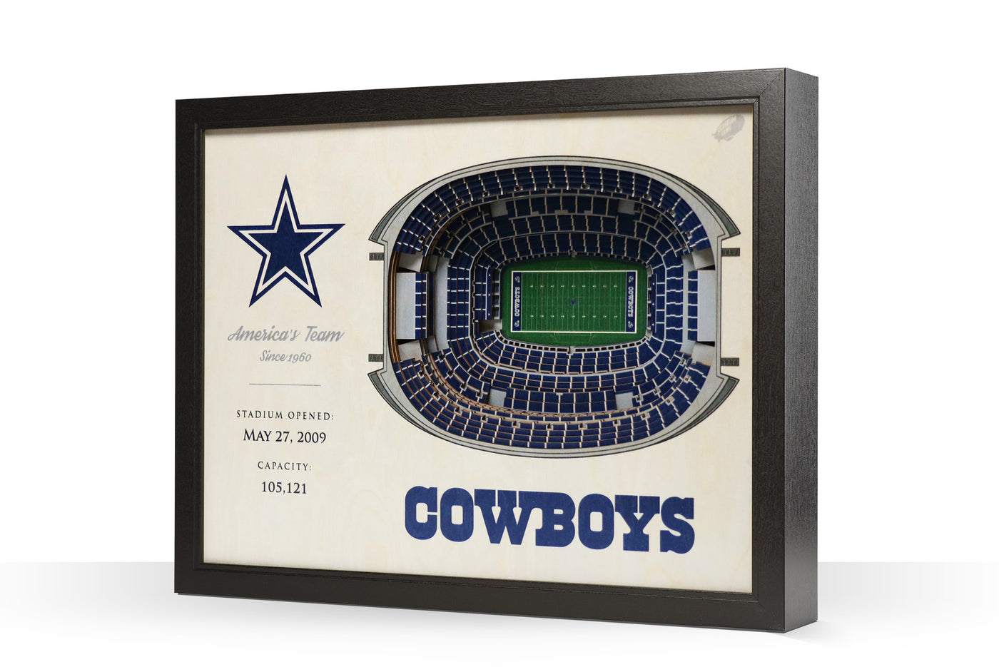 Dallas Cowboys 25-Layer 3D "StadiumViews" Wall Decor - Texas Time Gifts and Fine Art