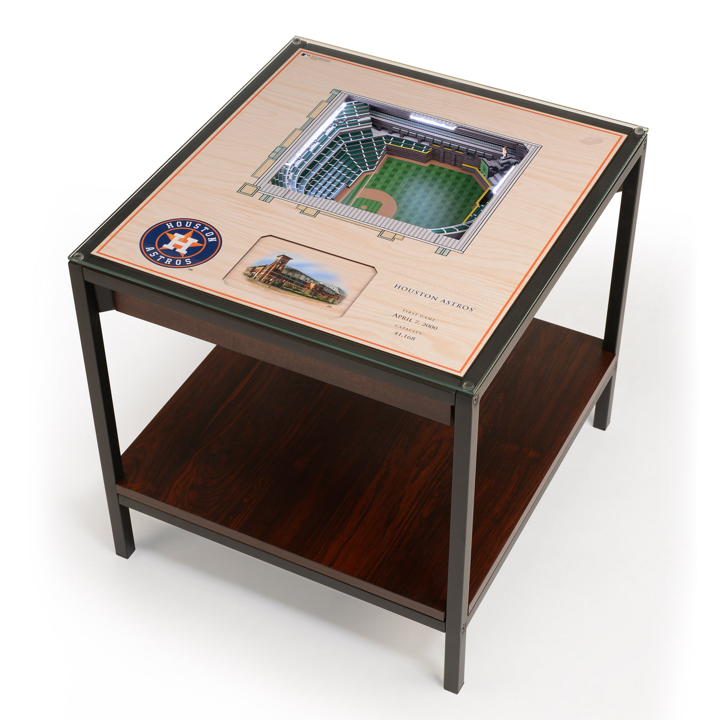 Houston Astros 25-Layer "StadiumViews" Lighted 3D End Table - Texas Time Gifts and Fine Art