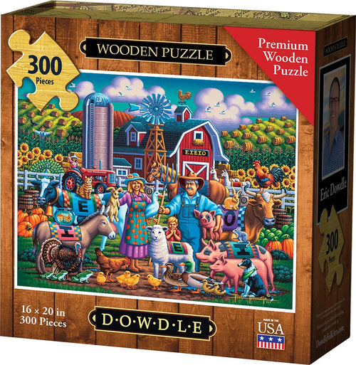 "Old MacDonald" Classic Wooden Jigsaw Puzzle - Texas Time Gifts and Fine Art 