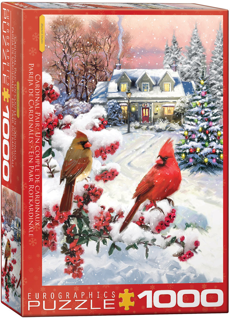 Cardinal Pair Jigsaw Puzzle - Texas Time Gifts and Fine Art