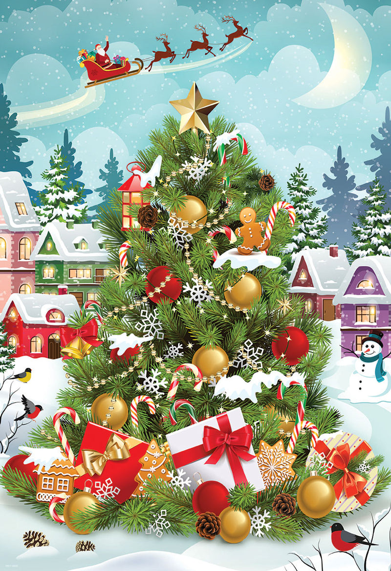 Christmas Tree Jigsaw Puzzle with Tin Case - Texas Time Gifts and Fine Art