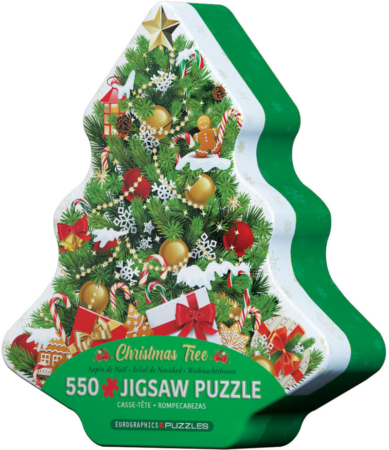 Christmas Tree Jigsaw Puzzle with Tin Case - Texas Time Gifts and Fine Art