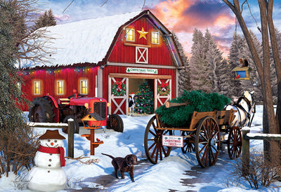 Holiday Farm Jigsaw Puzzle with Tin Case - Texas Time Gifts and Fine Art