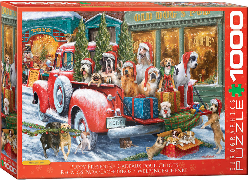 Puppy Presents Jigsaw Puzzle - Texas Time Gifts and Fine Art