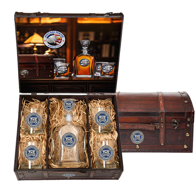 United_States_Coast_Guard_Decanter_Double_Old_Fashioned_Whiskey_Glass_Set_Chest-Texas_Time_GiftsFine_Art_240731