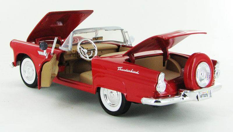 1956 Ford "Thunderbird" Convertible in Red Die-cast Collectible - Texas Time Gifts and Fine Art