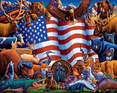 "Animals of America" Canvas Gallery Wrap Wall Art - Texas Time Gifts and Fine Art