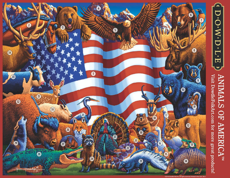 "Animals of America" Jigsaw Puzzle - Texas Time Gifts and Fine Art