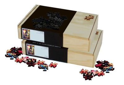 "Baron of Bloom" Premium Wooden Jigsaw Puzzle with Ash Wood Storage Box—Large - Texas Time Gifts and Fine Art