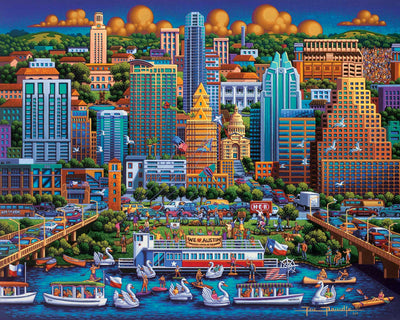 "Austin" Classic Wooden Jigsaw Puzzle—IN STOCK - Texas Time Gifts and Fine Art