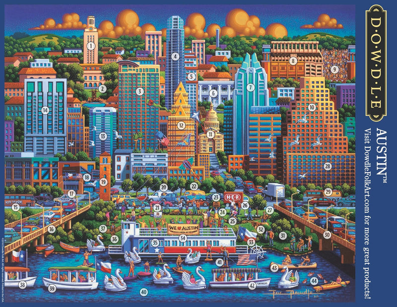 "Austin" Classic Wooden Jigsaw Puzzle—IN STOCK - Texas Time Gifts and Fine Art
