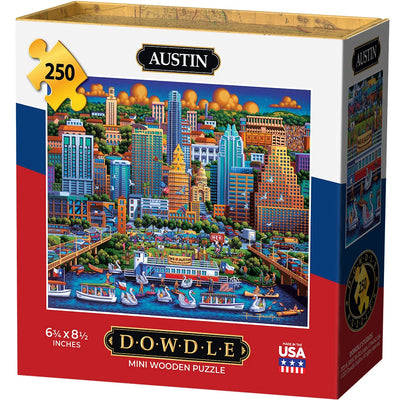 "Austin" Mini-Wooden Jigsaw Puzzle - Texas Time Gifts and Fine Art