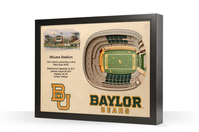 Baylor Bears—McLane Stadium 25-Layer "StadiumViews" 3D Wall Art - Texas Time Gifts and Fine Art