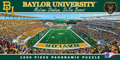"Baylor University" (McLane Stadium) Panoramic Jigsaw Puzzle - Texas Time Gifts and Fine Art