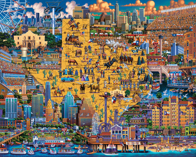 "Best of Texas" Jigsaw Puzzle - Texas Time Gifts and Fine Art