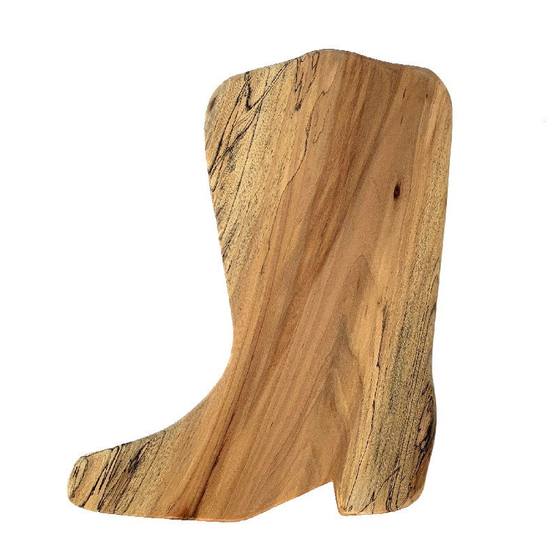"Big Boot" Rustic Pecan Hardwood Cutting Board - Texas Time Gifts and Fine Art
