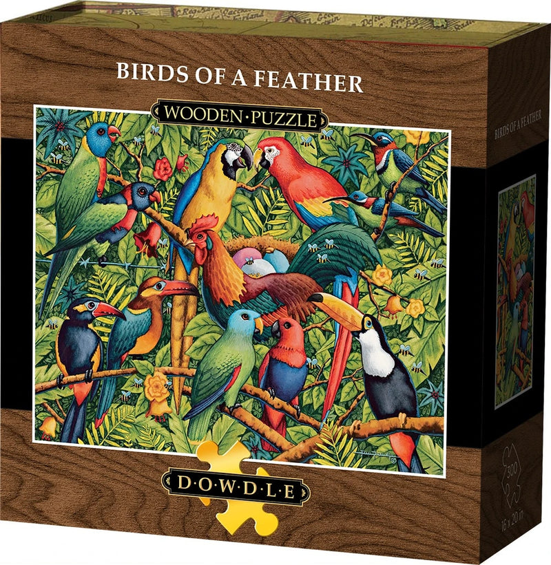 "Birds of a Feather" Classic Wooden Jigsaw Puzzle—IN STOCK - Texas Time Gifts and Fine Art