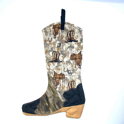 "Cowboy Boot" Christmas Stocking #13 - Texas Time Gifts and Fine Art