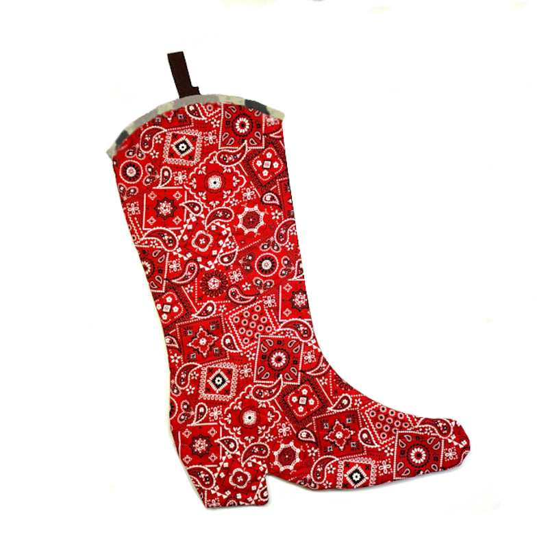 "Cowboy Boot" Christmas Stocking 