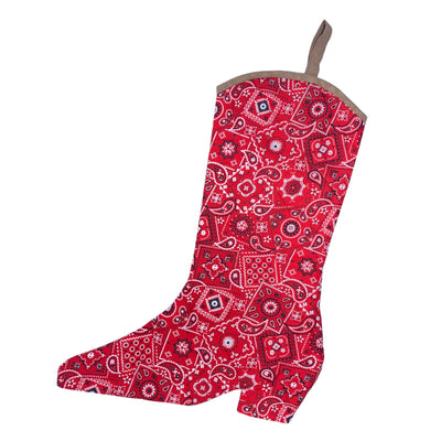 "Cowboy Boot" Christmas Stocking #3 - Texas Time Gifts and Fine Art