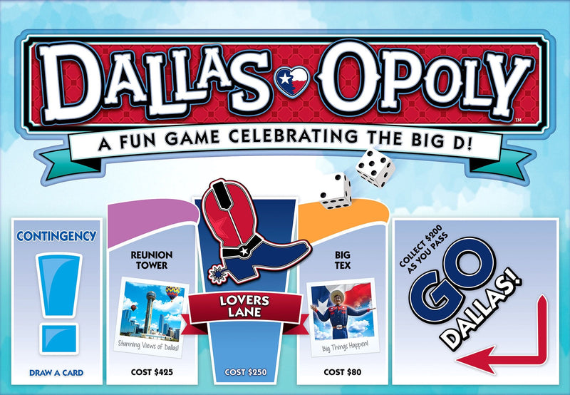 "Dallas-Opoly" Board Game - Texas Time Gifts and Fine Art