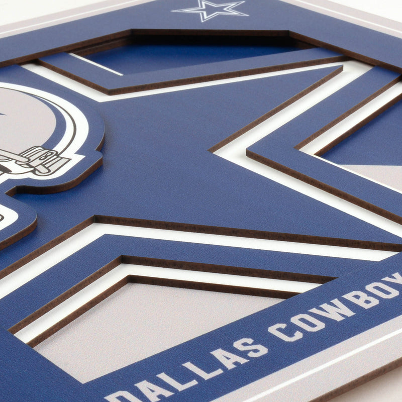 Dallas Cowboys 12" x 12" 3D "LogoView" Wall Art - Texas Time Gifts and Fine Art
