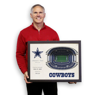 Dallas Cowboys—"America's Team" 25-Layer "StadiumViews" 3D Wall Art - Texas Time Gifts and Fine Art