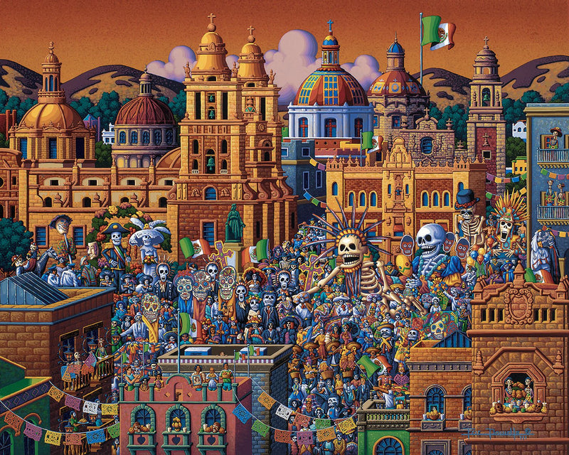 "Day of the Dead" (Mexico City) Jigsaw Puzzle - Texas Time Gifts and Fine Art