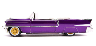 Elvis Presley 1956 "Candy Purple" Cadillac Eldorado Biarritz Convertible Die-cast Collectible with Freestanding Elvis Figure - Texas Time Gifts and Fine Art 220824