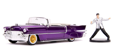 Elvis Presley 1956 "Candy Purple" Cadillac Eldorado Biarritz Convertible Die-cast Collectible with Freestanding Elvis Figure - Texas Time Gifts and Fine Art 220824