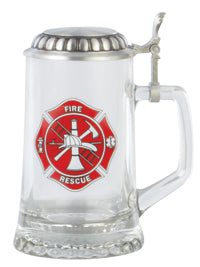 Fire + Rescue Starbottom Glass Beer Stein - Texas Time Gifts and Fine Art 220828