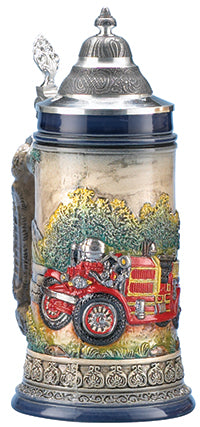 Fireman Raised Relief-Style Stoneware Beer Stein—Limited Edition - Texas Time Gifts and Fine Art 220828