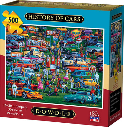 "History of Cars" Jigsaw Puzzle - Texas Time Gifts and Fine Art