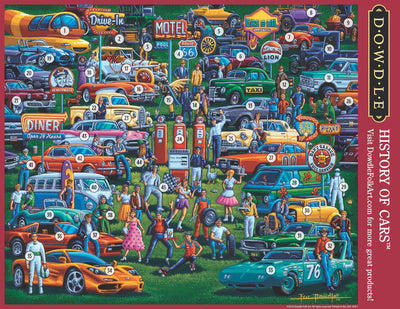 "History of Cars" Jigsaw Puzzle - Texas Time Gifts and Fine Art