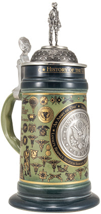 "History of the U.S. Army" Stoneware Beer Stein—Limited Edition - Texas Time Gifts and Fine Art 220824