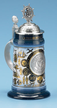 History of the U.S. Navy Stoneware Beer Stein—Limited Edition - Texas Time Gifts and Fine Art 220827