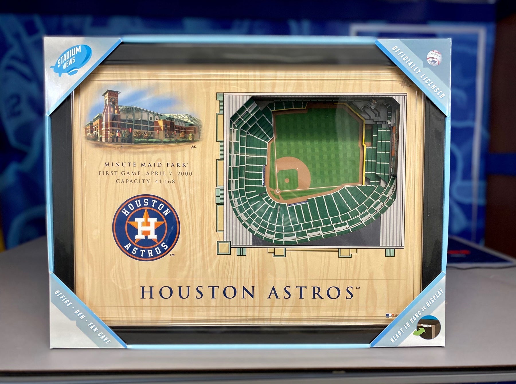 Houston Astros—Minute Maid Park 25-Layer 'StadiumViews' 3D Wall Art | Texas Time Gifts and Fine Art