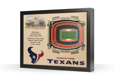 Houston Texans—NRG Stadium 25-Layer "StadiumViews" 3D Wall Art - Texas Time Gifts and Fine Art
