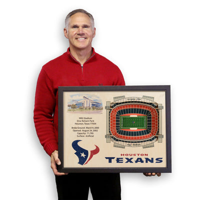 Houston Texans—NRG Stadium 25-Layer "StadiumViews" 3D Wall Art - Texas Time Gifts and Fine Art