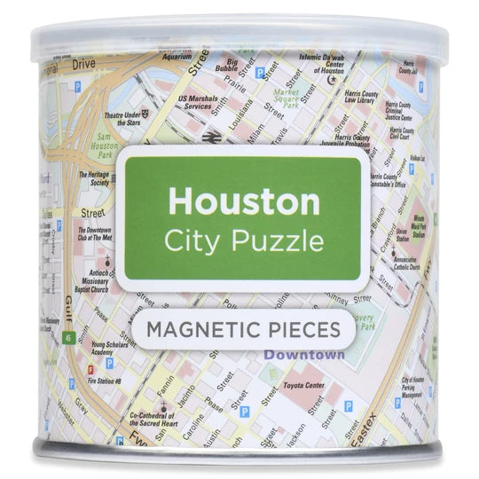 "Houston" Magnetic Jigsaw Puzzle - Texas Time Gifts and Fine Art