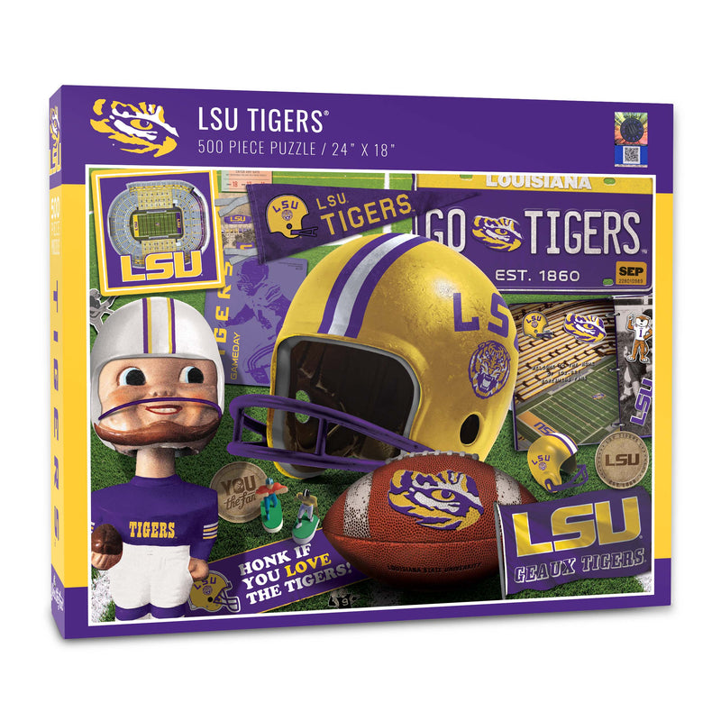 LSU Tigers "Retro Series" Team Jigsaw Puzzle - Texas Time Gifts and Fine Art