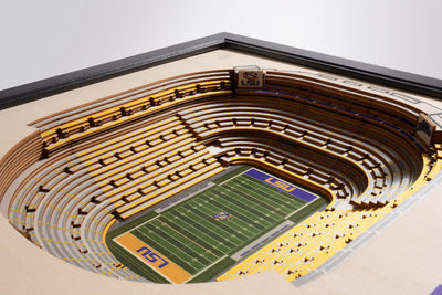 LSU—Tiger Stadium 25-Layer "StadiumViews" 3D Wall Art - Texas Time Gifts and Fine Art