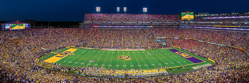 "LSU" (Tiger Stadium) Panoramic Jigsaw Puzzle - Texas Time Gifts and Fine Art