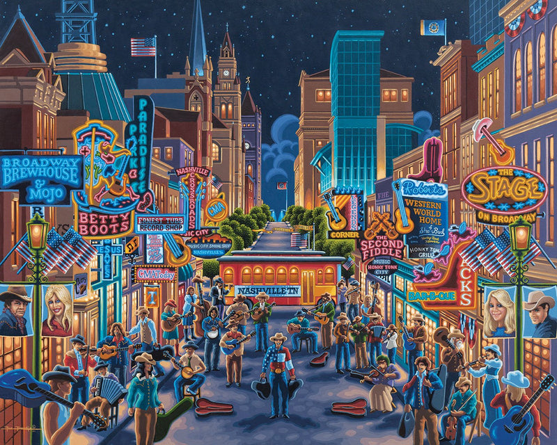 "Nashville" Jigsaw Puzzle - Texas Time Gifts and Fine Art