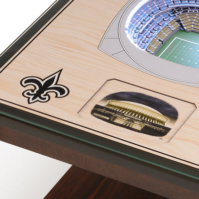 New Orleans Saints 25-Layer "StadiumViews" Lighted 3D End Table - Texas Time Gifts and Fine Art